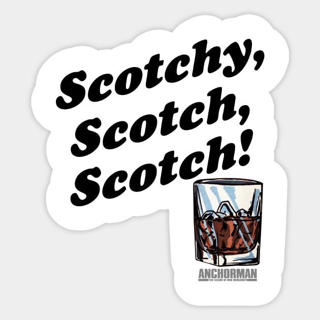 Anchorman Scotchy Scotch Scotch Glass Sticker by Story At Dawn 